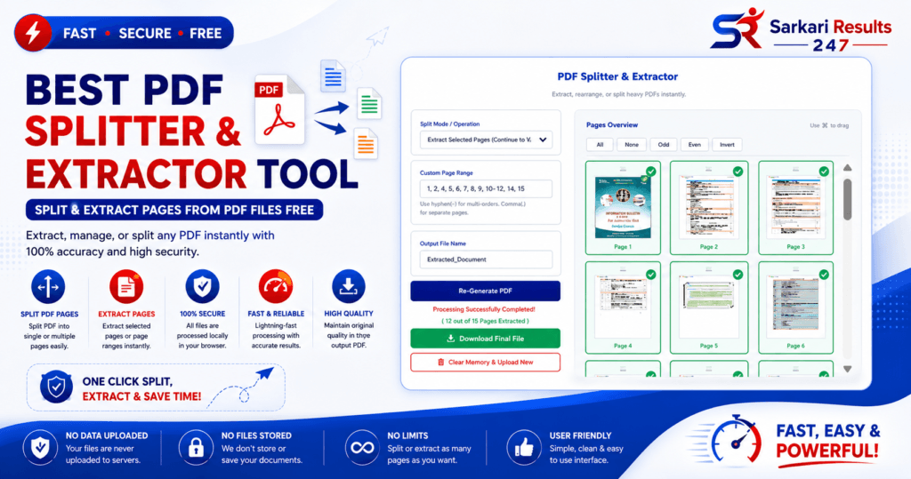 Powerful PDF Splitter & Extractor Tool Online Free