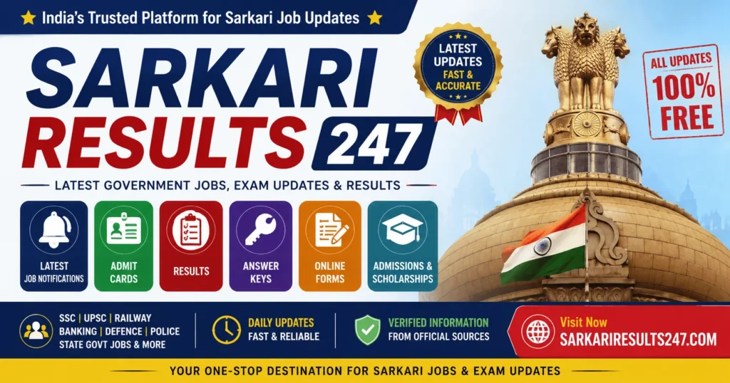Latest Sarkari Result, Government Jobs, Admit Card & Exam Updates
