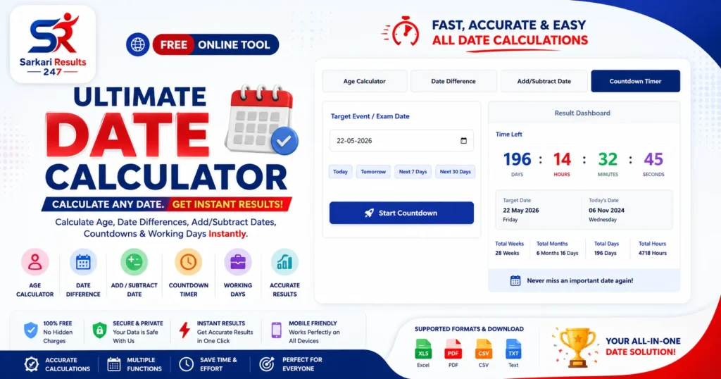 Date Calculator Tool