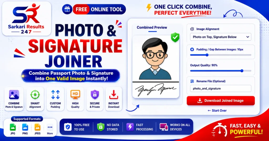 Photo Signature Joiner Tool