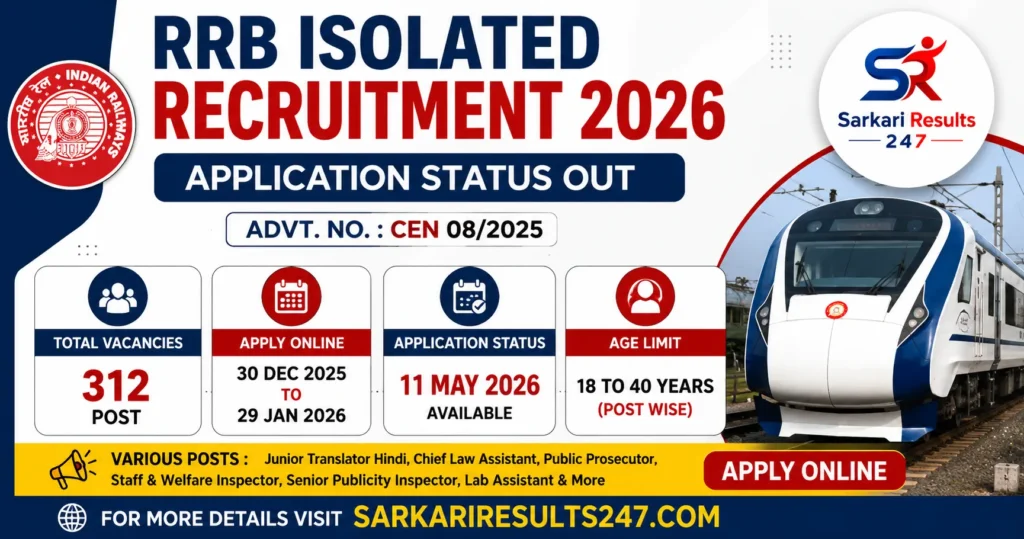 RRB Isolated Recruitment 2026