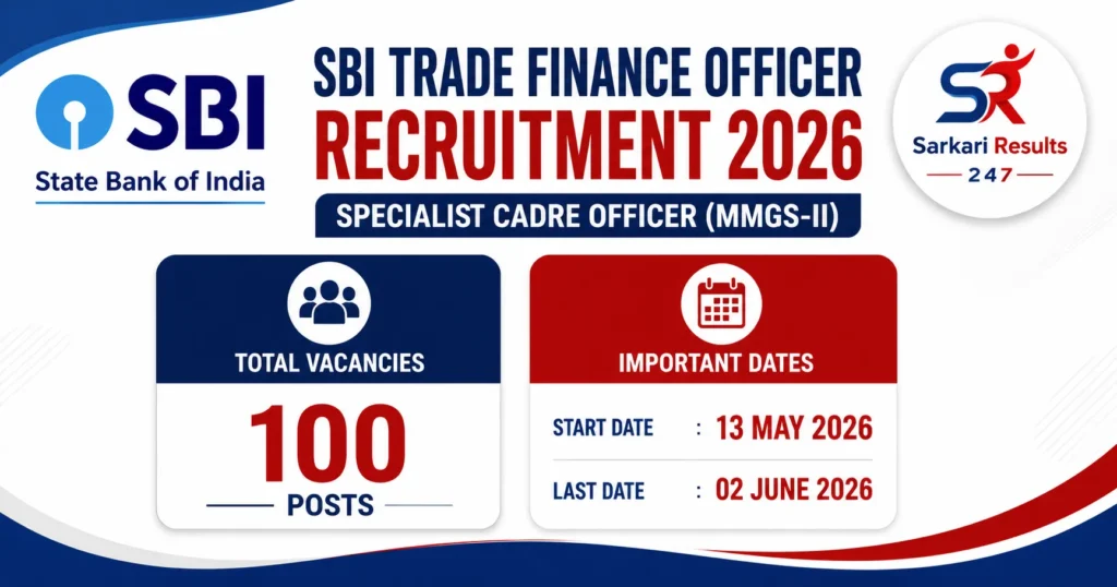 SBI Trade Finance Officer Recruitment 2026