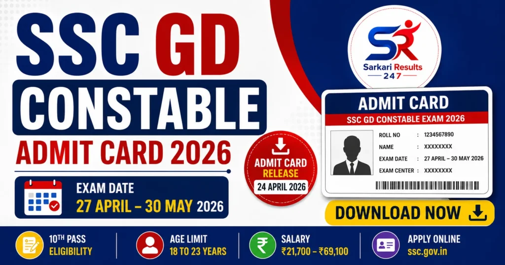 SSC GD Constable Admit Card 2026