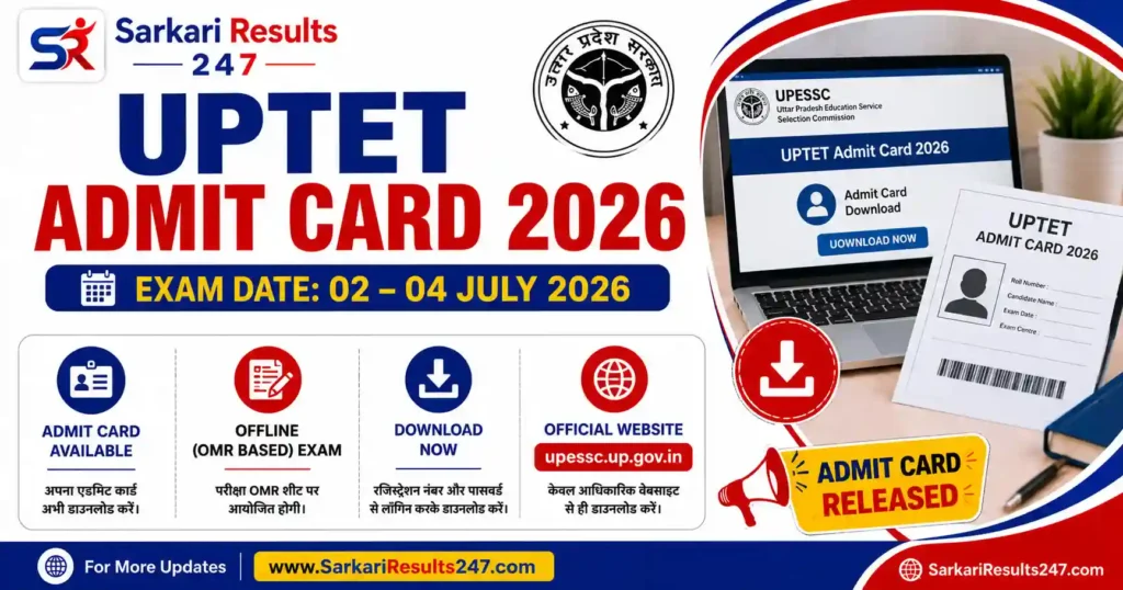 UPTET Admit Card