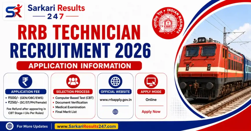 RRB Technician Apply 2026