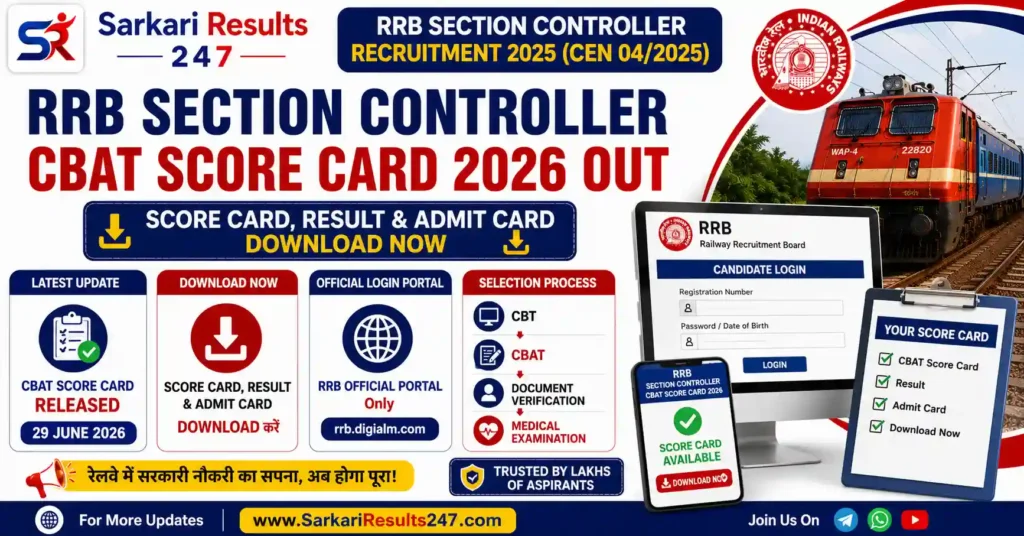 RRB Section Controller Score Card