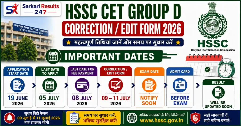 HSSC CET Dates