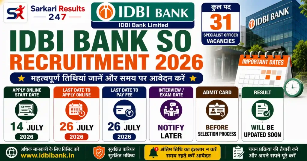 IDBI SO Apply 